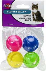 Spot Ethical Pet Slotted Balls With Jingle Bells Cat Toy 4 pk