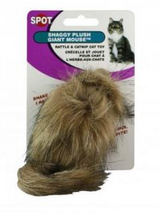 Spot Ethical Pet Shaggy Giant Mouse With Rattle & Catnip Cat Toy
