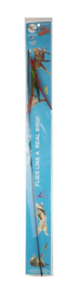 Go Cat Lures Da Bird Cat N Around Wand Cat Toy 36 in