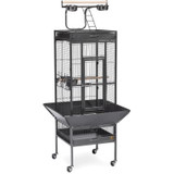 Prevue Black Playtop Bird Home Made With Powder-Coated Steel, 18"L X 18