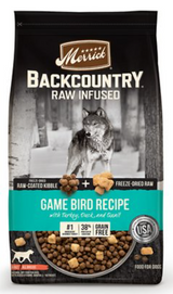 Merrick Backcountry Freeze-Dried Raw Infused Grain-Free Game Bird Recipe With Turkey, Duck, & Quail Dry Dog Food 20 lb