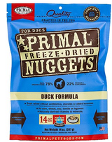 Primal Duck Formula Nuggets Grain-Free Freeze-Dried Dog Food