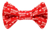 Pearhead Valentine's Day Woof You Pet Bow Tie