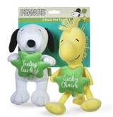 Fetch St. Patrick's Day Lucky Peanuts Dog Toys 2 pk