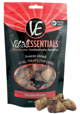 Vital Essentials Freeze-Dried Chicken Hearts Dog Treats 1.9 oz