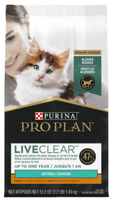Purina Pro Plan LiveClear Kitten Chicken & Rice Formula Dry Cat Food 3.2 lb