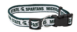 Pets First Michigan State Spartans Adjustable Dog Collar