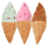 Spot Cosmo Plush Ice Cream Cone Dog Toy, Assorted