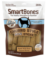 Smartbones Churro-Style Sticks with Peanut Butter Dog Treats 28 ct