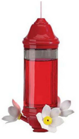 Audubon Crystal Glass Hummingbird Feeder