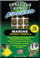 Omega One Frozen Marine Veggie Formula Fish Food 3.5 oz