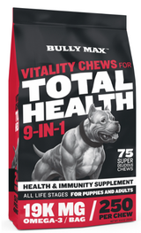 Bully Max 9-N-1 Vitality Chews for Total Health for Dogs 75 ct
