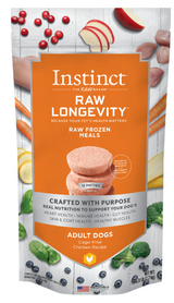 Instinct Raw Longevity Frozen Patties Cage-Free Chicken Recipe for Dogs 6 lb