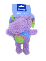 Incredipet Plush Patchwork Elephant Dog Toy 