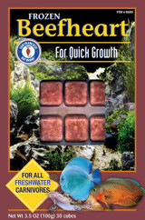 San Francisco Bay Frozen Beefheart Fish Food Cubes 3.5 oz