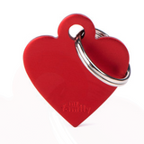 Myfamily Small Anodized Aluminum Heart Shaped Personalized Dog ID Tag