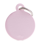 Myfamily Big Round Anodized Aluminum Personalized Dog ID Tag