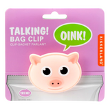 Kikkerland Talking Pig Bag Clip 