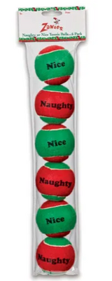 Pet Edge Holiday Tennis Ball Dog Toy 6 pk