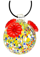 Songbird Essentials Rainbow Swirl Glass Hummingbird Feeder