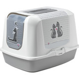 Moderna Trendy Cats in Love Hooded Cat Litter Box Jumbo