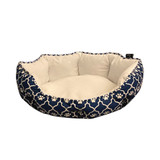 Pet Obsession Trellis Paw Print Cuddler Pet Bed