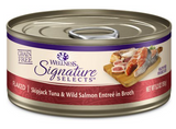 Wellness Core Signature Selects Flaked Skipjack Tuna & Wild Salmon Entree In Broth Grain-Free Canned Cat Food