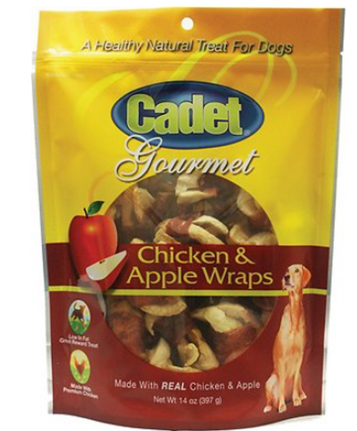 Cadet Premium Gourmet Chicken & Apple Wraps Dog Treats 14 oz