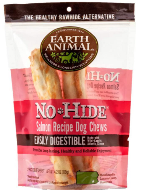 Earth Animal 11 in No-Hide Salmon Chew For Dogs each