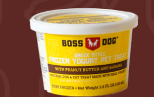 Boss Dog Greek Style Frozen Yogurt Peanut Butter & Banana Dog Treat