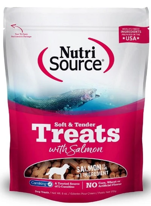 Nutrisource Soft & Tender Salmon Flavor Dry Dog Treats 6 oz