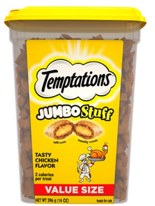 Whiskas Temptations Jumbo Stuff Tasty Chicken Flavor Cat Treats 14 oz