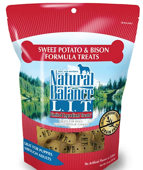 Natural Balance L.I.T. Limited Ingredient Treats Sweet Potato & Bison Formula For Dogs 14 oz