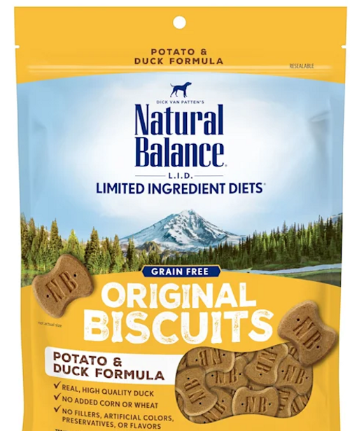 Natural Balance L.I.T. Limited Ingredient Treats Potato & Duck Formula For Dogs 14 oz