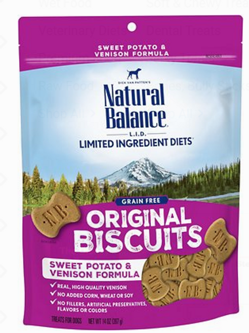Natural Balance L.I.T. Limited Ingredient Treats Sweet Potato & Venison Formula For Dogs 14 oz