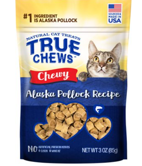 True Chews Alaskan Pollock Recipe Chewy Cat Treats 3 oz