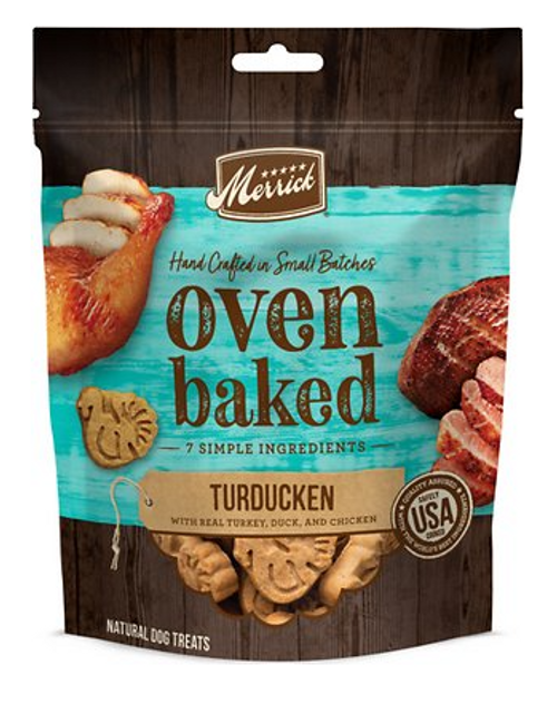 Merrick Turducken Oven Baked Dog Treats 11 oz