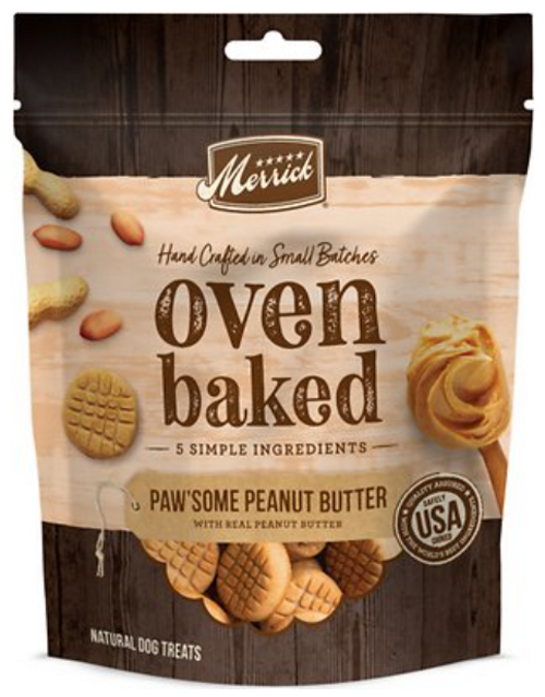 Merrick Paw'Some Peanut Butter Oven Baked Dog Treats 11 oz
