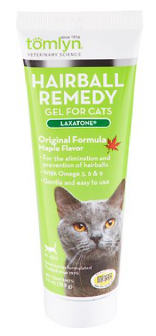 Tomlyn Laxatone Hairball Remedy for Cats, Maple Flavor 2.5 oz