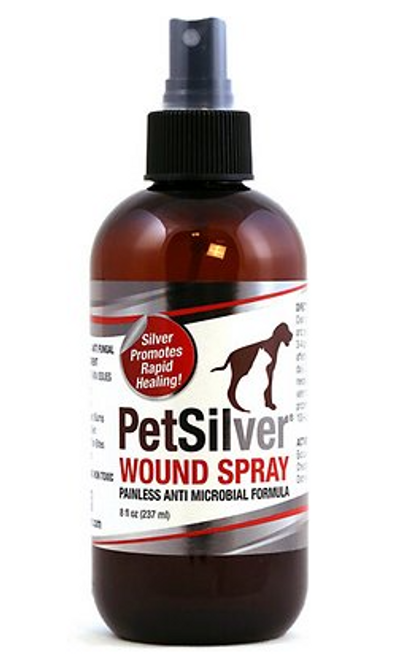 Petsilver Wound Spray With Chelated Silver for Dogs, Cats & Horses 4 oz