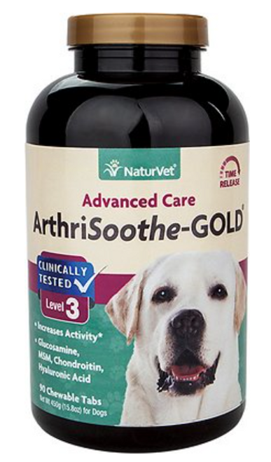 Naturvet Arthrisoothe Gold Level 3 Dog Chewable Tabs 90 ct