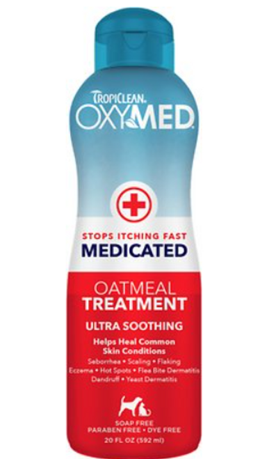 Tropiclean Oxymed Soothing Medicated Oatmeal Rinse For Pets 20 oz