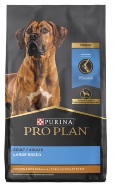 Purina Pro Plan Adult Large Breed Chicken & Rice Formula Dry Dog Food 34 lb