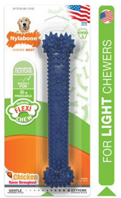 Nylabone DuraChew Best Chicken Flavor Dental Dog Chew Toy Wolf