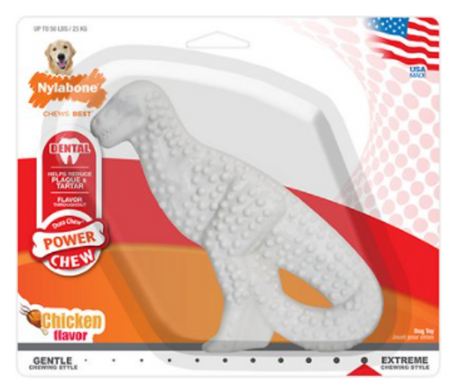 Nylabone DuraChew Power Chew Dental Dinosaur Dog Chew Toy