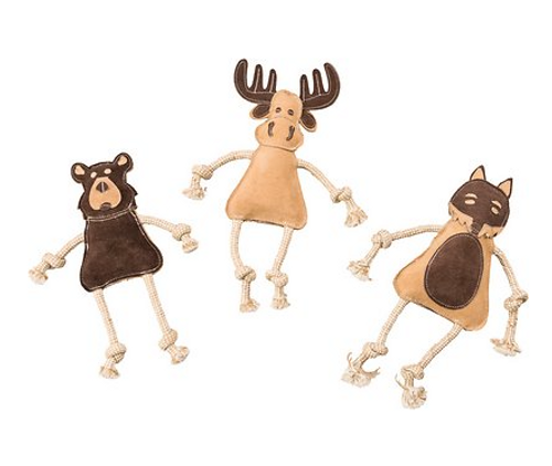 Spot Ethical Pets Dura-Fused Leather Forest Animals Assorted Dog Toy
