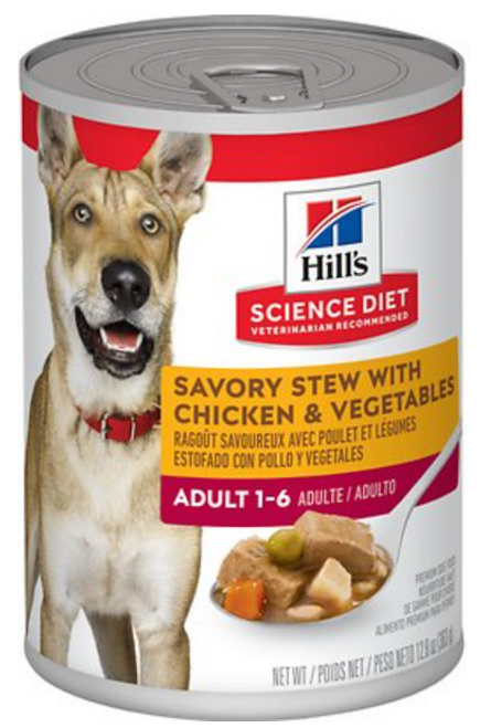 Hill's Science Diet Adult Savory Stew With Chicken & Vegetables Canned Dog Food