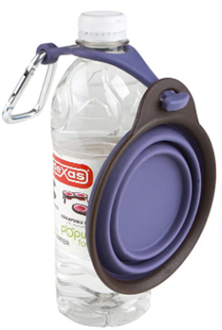 Dexas Collapsible Travel Cup With Water Bottle Holder