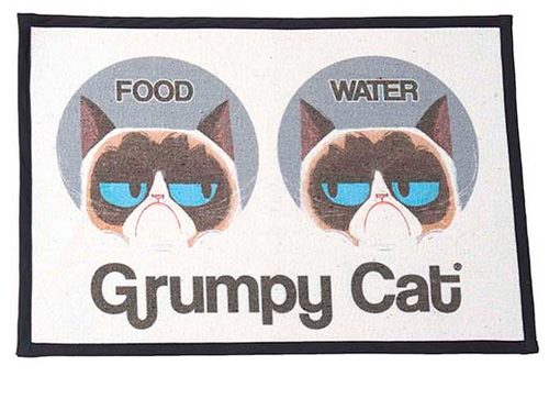 Petrageous Designs Grumpy Cat Food & Water Placemat