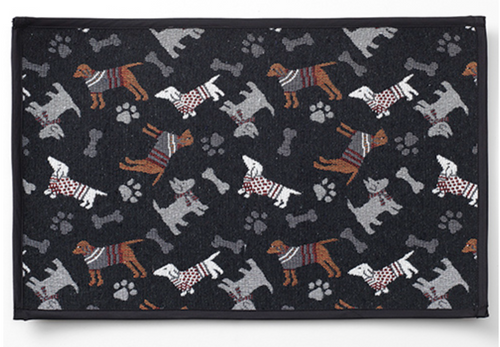 Petrageous Designs Dog Print Machine Washable Tapestry Fabric Pet Placemat